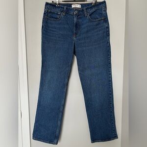 Abercrombie & Fitch The Straight Mid Rise Jeans | Dark Blue | 29/8s